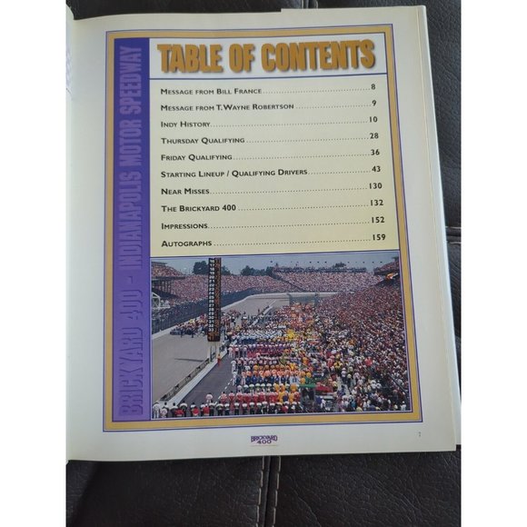 1994 BRICKYARD 400 INAUGURAL RACE COMMEMORATIVE BOOK NASCAR AUGUST 6 1994 - Picture 6 of 7